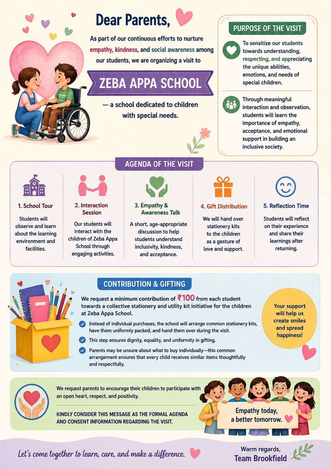 Visit to Zaiba Appa Special School on 12th of May, 2026